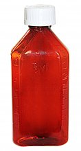 04 oz AMBER Oval Bottles with CR Caps with Child Resistant Closure Caps Included [QTY. 100]