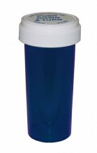 Pharmacy Vials 60 Dram BLUE Vials with Reversible Caps [QTY.115]