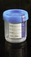 Specimen Containers, 90mL, with Temper Evident Label, Sterile, Cap Color: Blue (QTY. 150 per Case)