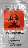 Specimen Bag 6"x9" (1,000 per Case) Biohazard Bag with Extra Pocket