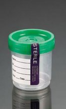 Specimen Containers Leak Resistant, 90mL, with Temper Evident Label, Sterile, Cap Color: Green (QTY. 150 per Case)