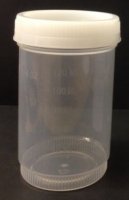 Specimen Container, 120mL, No Label, Non-Sterile, Cap Color: White (QTY. 80 per Case)