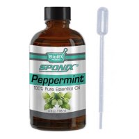 Sponix Peppermint Essential Oil - Aromatherapy and Therapeutic Grade Oil - 100% Pure and Natural - 4 OZ