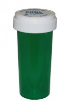 Pharmacy Vials 08 Dram GREEN Vials with Reversible Caps [QTY. 410]