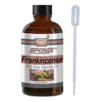 Sponix Frankincense Essential Oil - Aromatherapy and Therapeutic Grade Oil - 100% Pure and Natural - 4 OZ