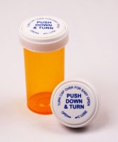 Pharmacy Vials 60 Dram Amber Vials with Reversible Child Resistant Closure Caps Included (Qty. 115)